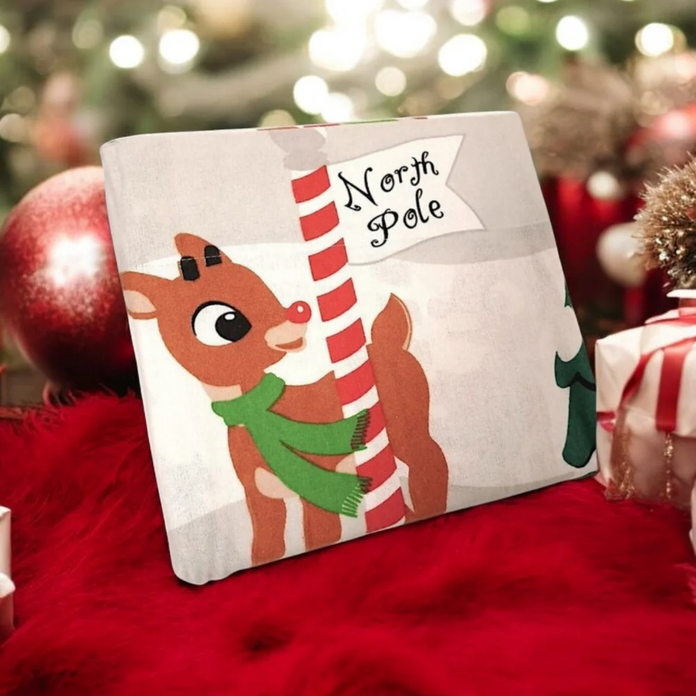 Rudolph‎ The Red Nosed Reindeer FULL Flannel Sheet Set 100% Cotton New Christmas